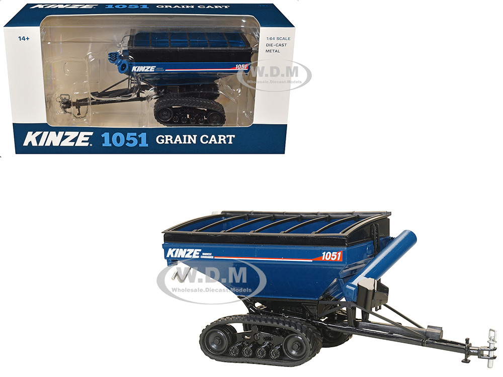 Kinze 1051 Grain Cart with Tracks Blue 1/64 Diecast Model by SpecCast