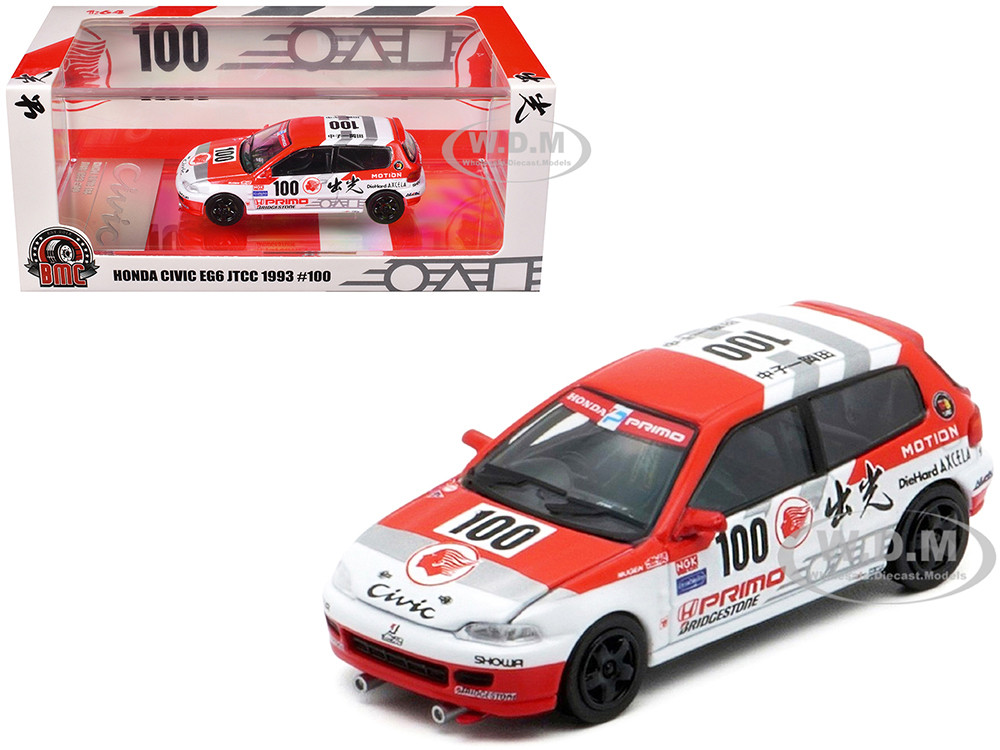 1993 Honda Civic EG6 RHD (Right Hand Drive) #100 Osamu Nakako - Hideki Okada "Mugen " "Japanese Touring Championship" ( ) 1:64 model BM Creations