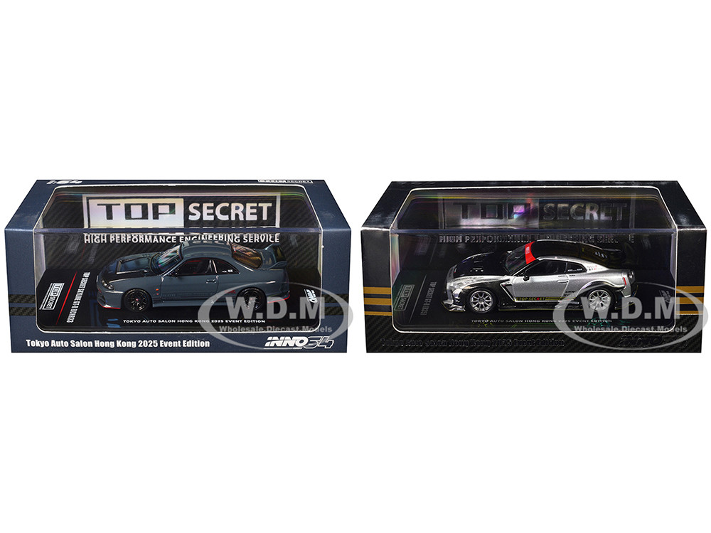 Nissan Top Secret "Tokyo Auto Salon Hong Kong 2025 Event Edition" Set of 2 Pieces 1/64 Diecast Model Cars by Inno Models