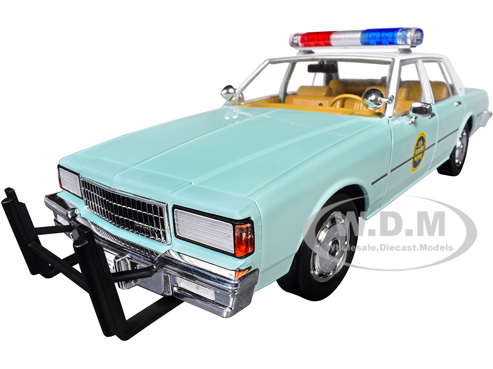 1987 Chevrolet Caprice 9C1 "US Border Patrol" Light Green with White Top "Artisan Collection" 1/18 Diecast Model Car by Greenlight