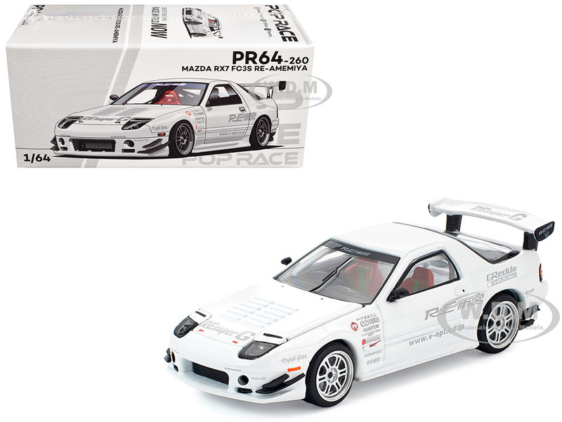 Mazda RX7 (FC3S) RE Amemiya RHD (Right Hand Drive) White 1/64