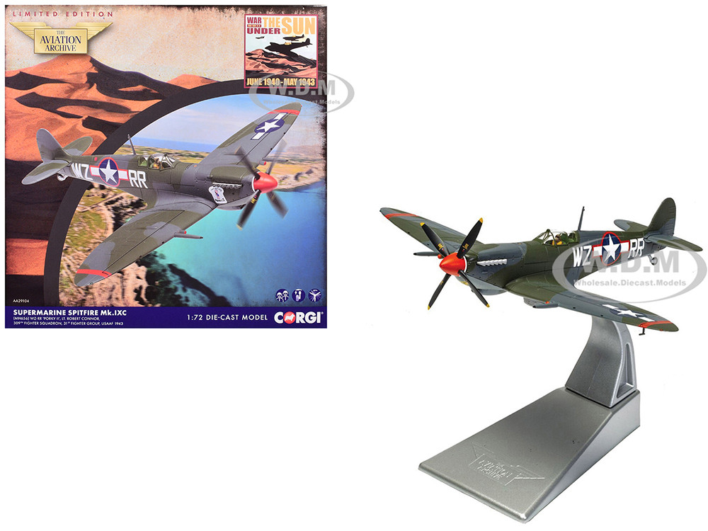 Supermarine Spitfire MkIXC Fighter Aircraft "Porky II, Lt Robert Connor, 309th Fighter Squadron, 31st Fighter Group" (1943) United States Army Air For