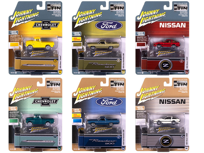 Johnny Lightning ミニカーコレクション Johnny Lightning Collector's Tin 2025 Set of 6 Cars Release 3