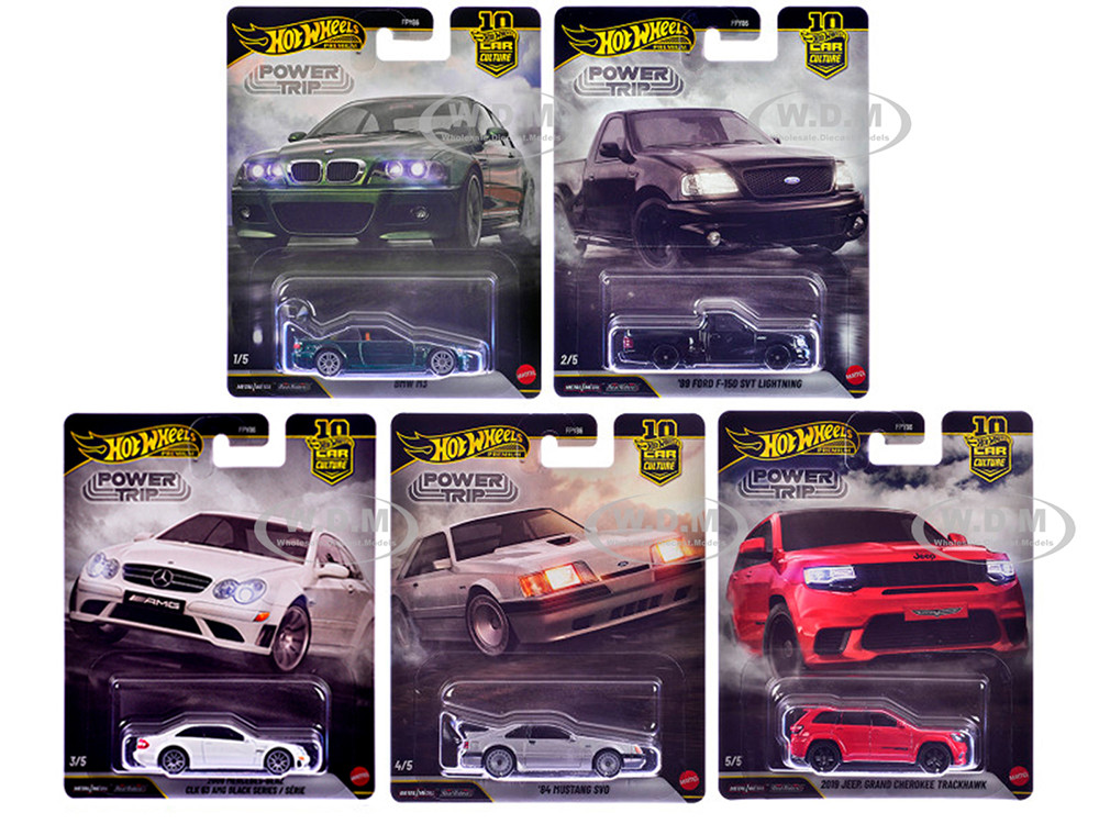 "Power Trip" 5 piece Set "Car Culture" 2026 Series R Diecast Model Cars by Hot Wheels