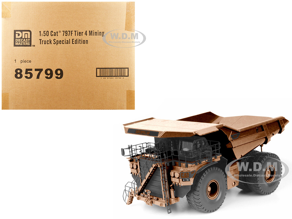 CAT Caterpillar 797F 4 Tier Mining Truck Copper Finish Special Edition "Commemorative" Series 1/50 Diecast Model by Diecast Masters