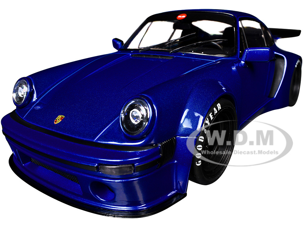 2024 Porsche 911 KS-R by Khyzyl Saleem Dark Blue Metallic 1/18 Diecast Model Car by Solido