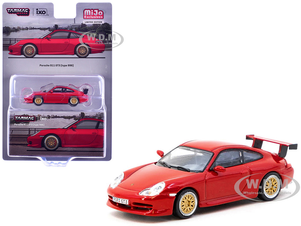 Tarmac Works 1:64 Porsche 911 GT3 (996) Red "Global64" Series 1/64 Diecast Model by Tarmac Works