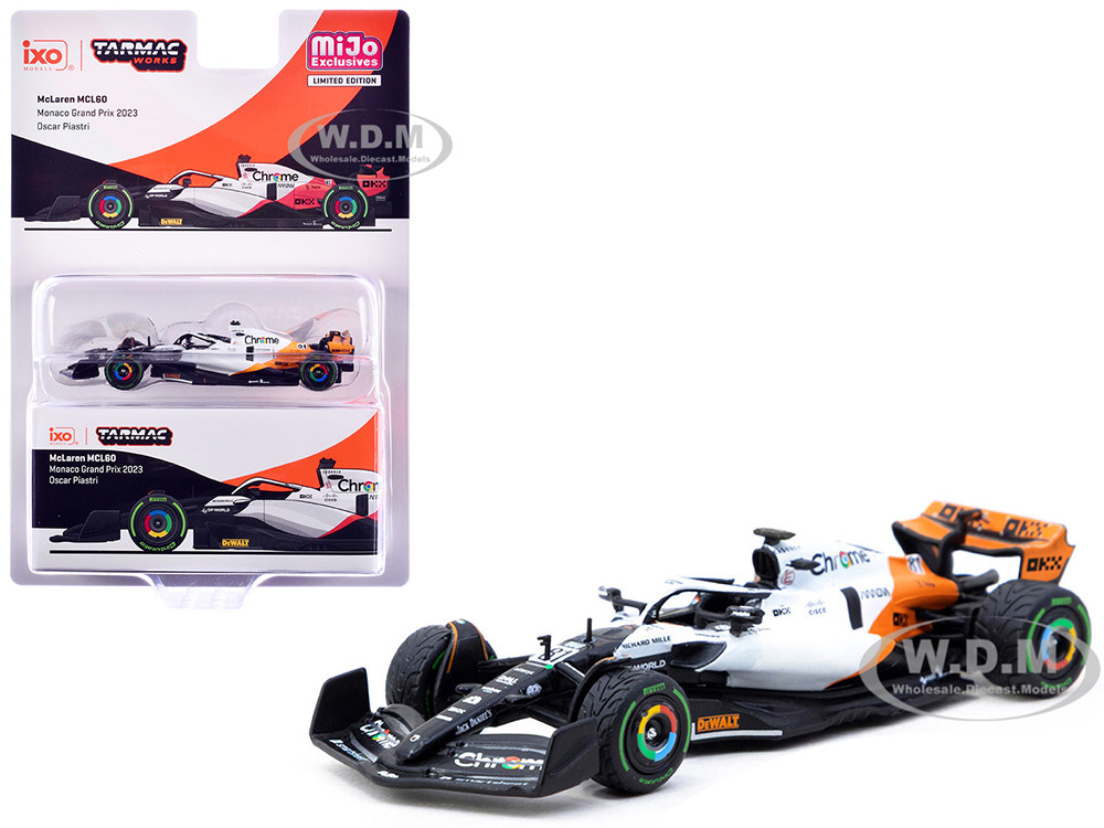 Tarmac Works 1:64 McLaren MCL60 #81 Oscar Piastri Formula One F1 "Monaco GP" (2023) "Global64" Series 1/64 Diecast Model Car by Tarmac Works