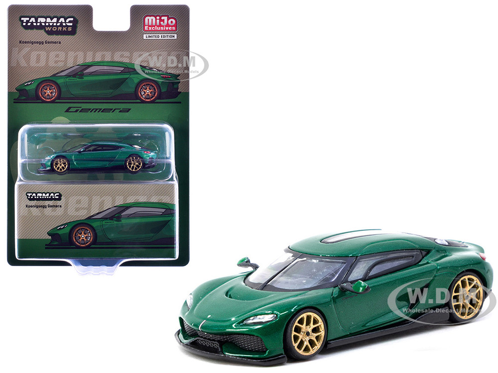 Tarmac Works 1:64 Koenigsegg Gemera Green Metallic "Global64" Series 1/64 Diecast Model by Tarmac Works
