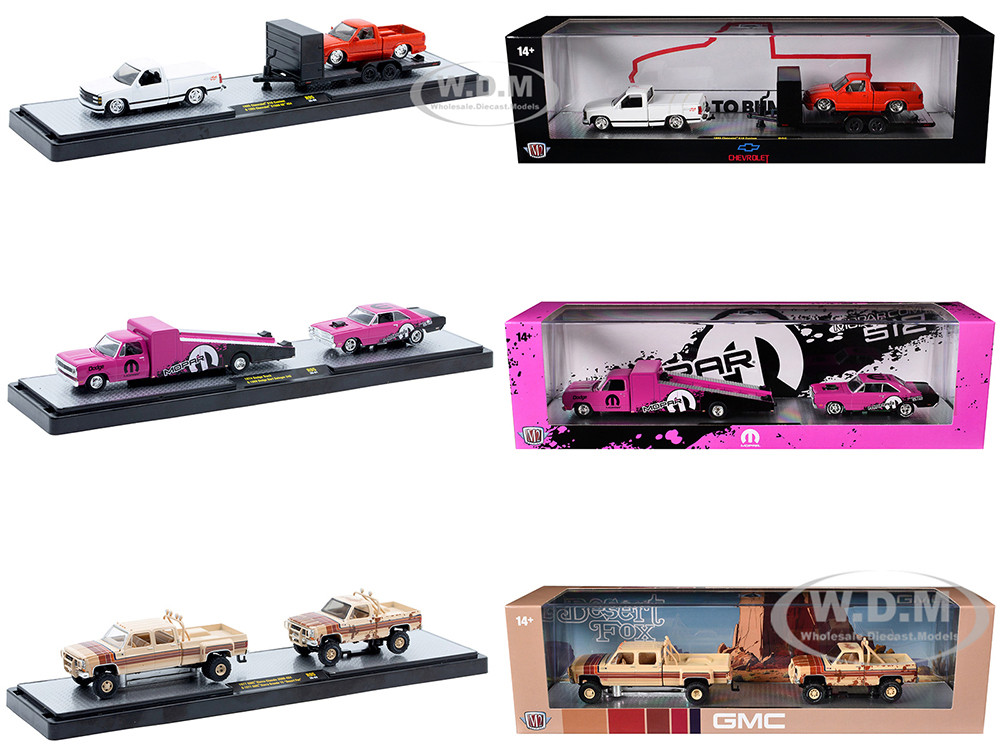 Auto Haulers Set of 3 Trucks Release 95 Limited Edition to 6000 pieces Worldwide 1/64 Diecast Models by M2 Machines