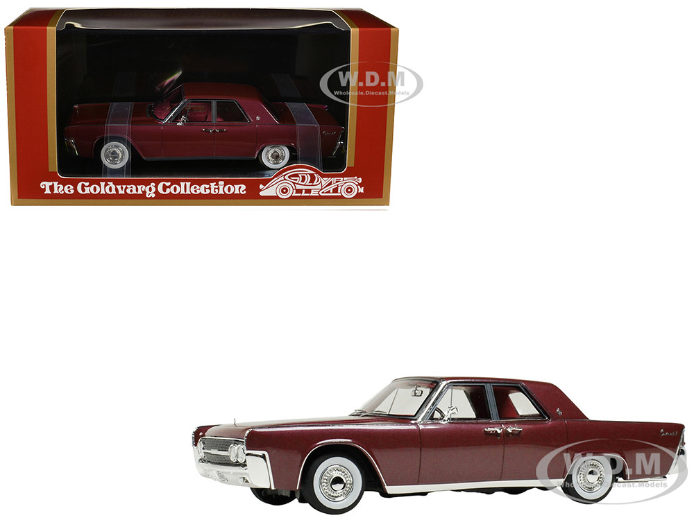 1962 Lincoln Continental Royal Red Metallic with Red Interior Limited Edition to 200 pieces Worldwide 1/43 Model Car by Goldvarg Collection