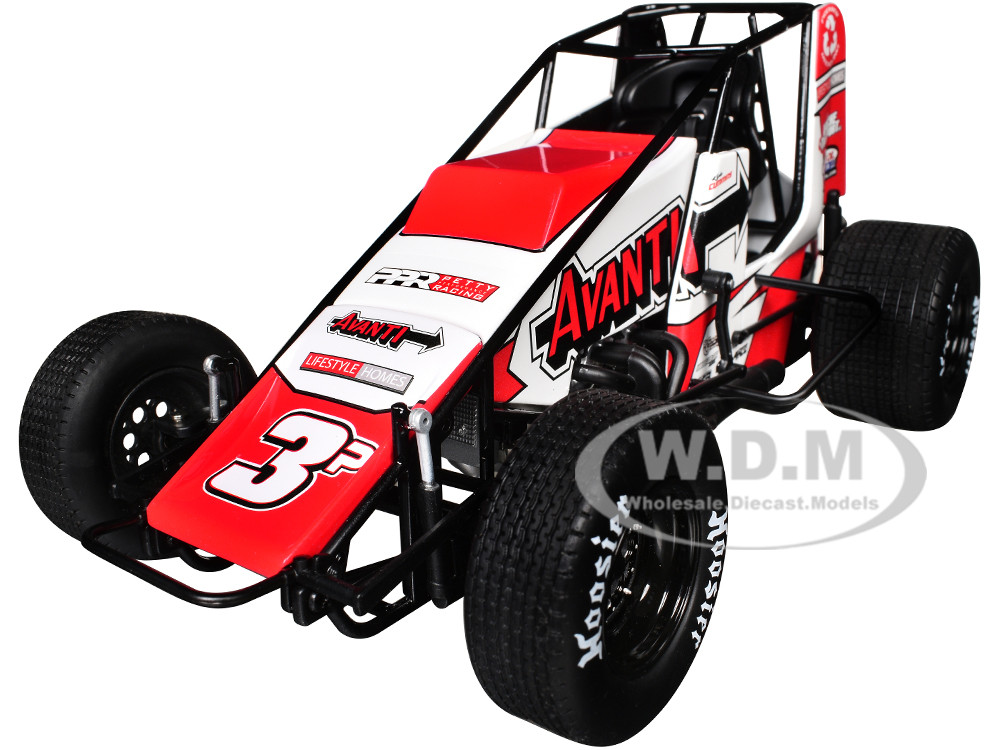 USAC Sprint Car #3P Kyle Cummins "Avanti" Champion "USAC Sprint Car National Championship" (2025) 1/18 Diecast Model Car by ACME