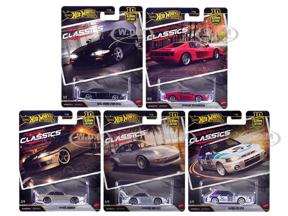 "Modern Classics" 5 piece Set "Car Culture 10th Anniversary" 2026 Series S Diecast Model Cars by Hot Wheels