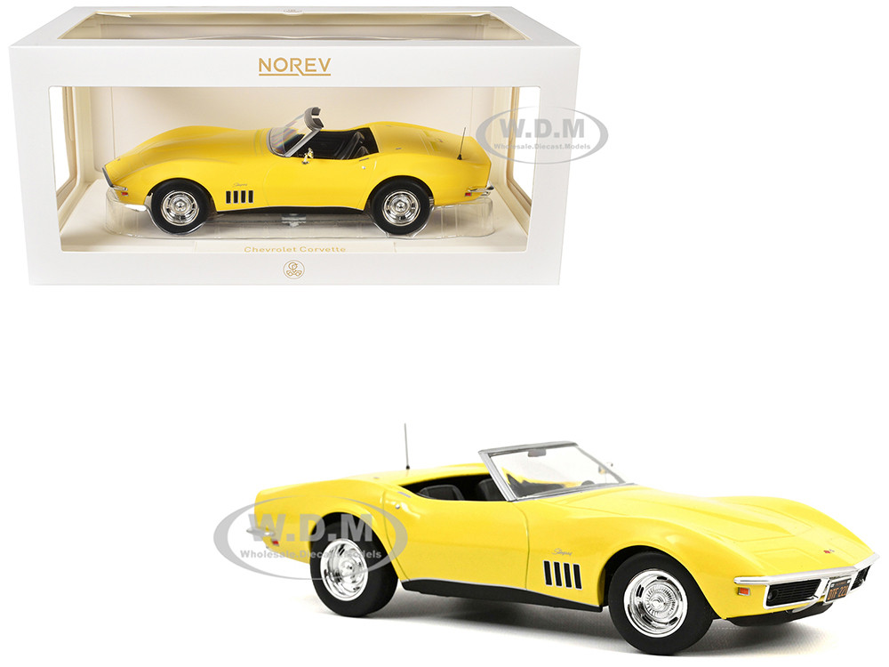 1969 Chevrolet Corvette Cabriolet Daytona Yellow 1/18 Diecast Model Car by Norev
