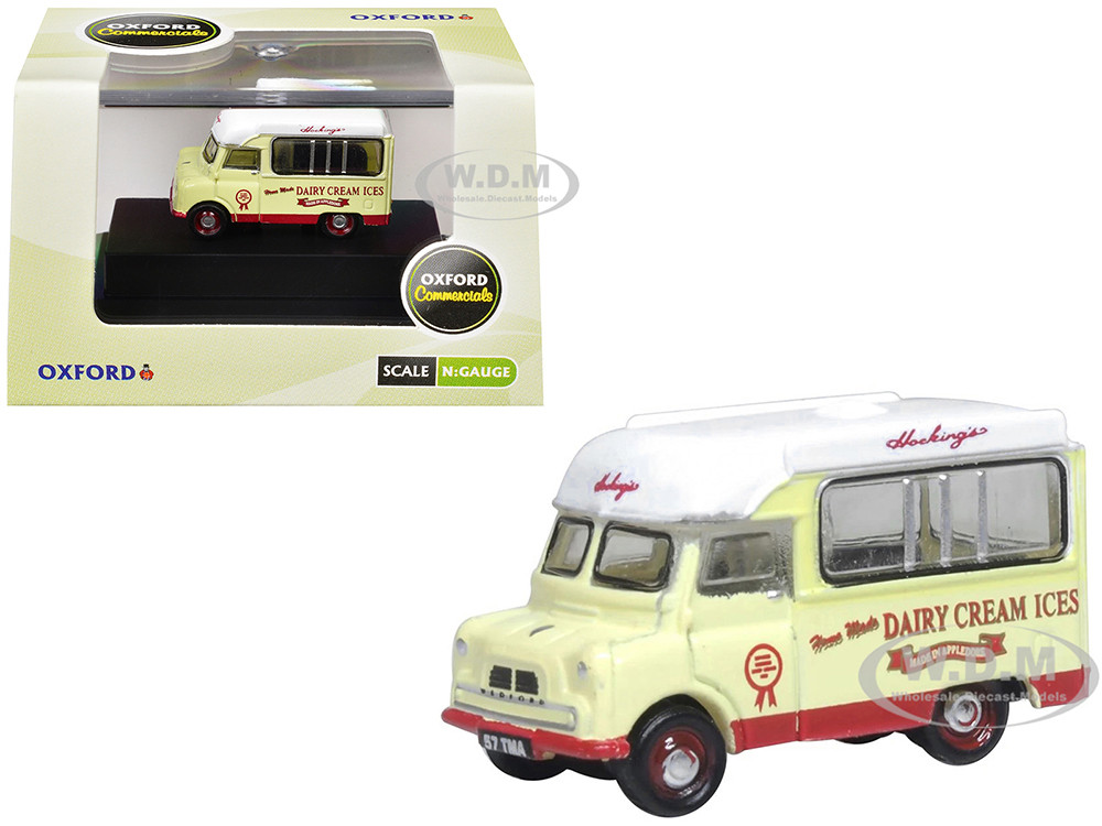 Bedford CA Ice Cream Van "Hockings Dairy Cream Ice" Cream with White Top 1/148 (N) Scale Diecast Model Car by Oxford Diecast