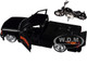 1993 Chevrolet 454 SS Pickup Truck Harley Davidson Black and 2007 Harley Davidson XL 1200N Nightster Motorcycle Black H D Custom Series 1/24 Diecast Model Car Maisto 32276-BLK
