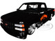 1993 Chevrolet 454 SS Pickup Truck Harley Davidson Black and 2007 Harley Davidson XL 1200N Nightster Motorcycle Black H D Custom Series 1/24 Diecast Model Car Maisto 32276-BLK
