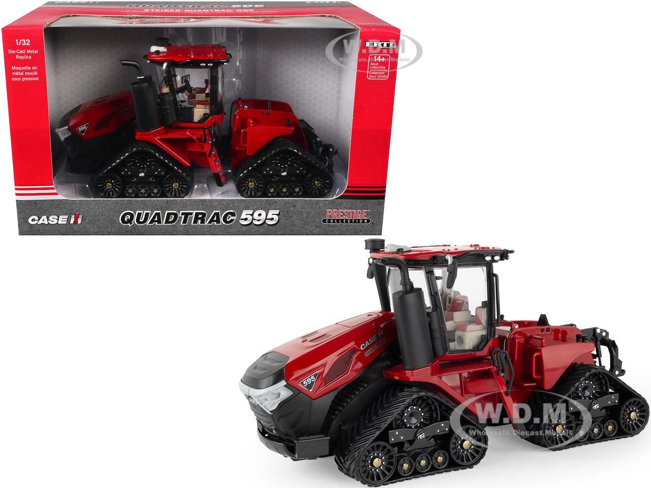 Case IH Steiger Quadtrac 595 Tractor Red "Prestige Collection" Series 1/32 Diecast Model by ERTL TOMY