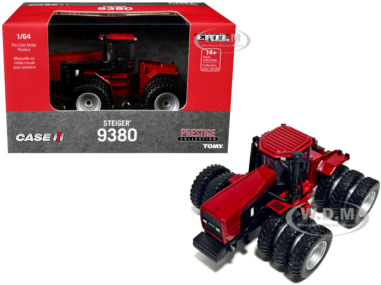 Case IH Steiger 9380 Tractor with Triple Wheels Red "Prestige Collection" Series 1/64 Diecast Model by ERTL TOMY