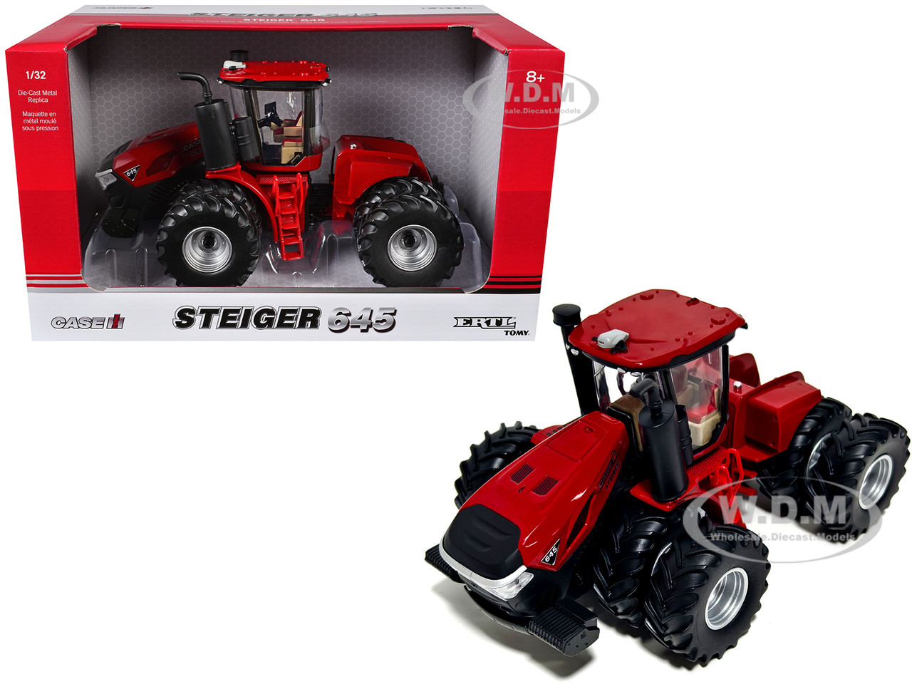 Case IH Steiger 645 Tractor with Dual Wheels Red 1/32 Diecast Model by ERTL TOMY