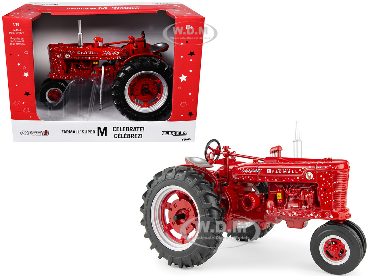 Farmall Super M Tractor Red "Celebrate!" 1/16 Diecast Model by ERTL TOMY