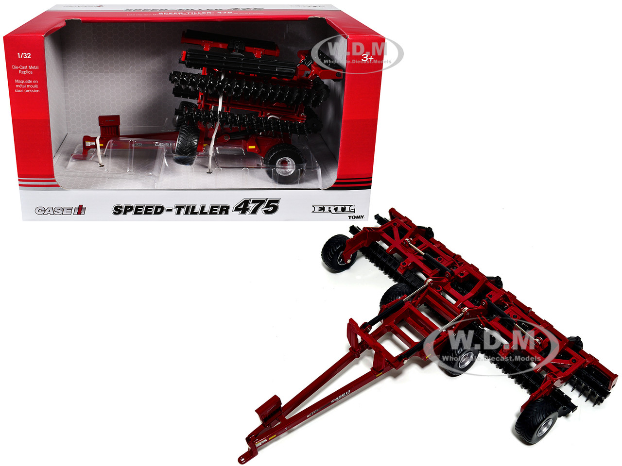 Case IH Speed-Tiller 475 Cultivator Red 1/32 Diecast Model by ERTL TOMY