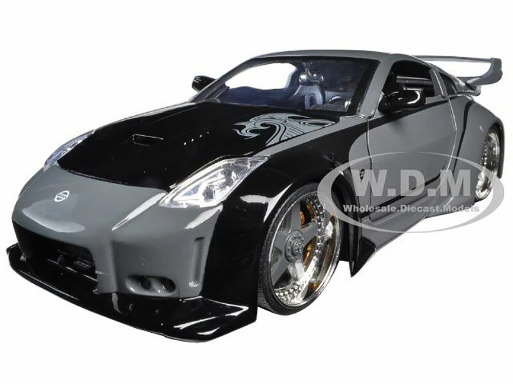Jada 1:24 D.K.'s Nissan 350Z Gray and Black with Graphics "Fast & Furious 25th Anniversary" Series 1/24 Diecast Model Car by Jada