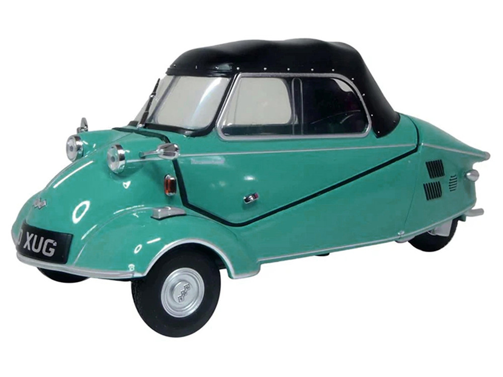 Messerschmitt KR200 Bubble Car Turkish Green with Black Top 1/18 Scale Diecast Model Car by Oxford Diecast
