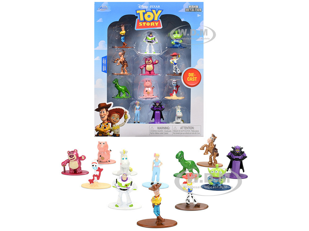 Jada Set of 12 Diecast Figures "Toy Story" Movie Franchise "Nano Metalfigs" Series Diecast Models by Jada