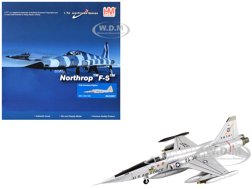 Northrop F-5A Freedom Fighter Aircraft "38381" (1960s) United States Air Force "Air Power Series" 1/72 Diecast Model by Hobby Master