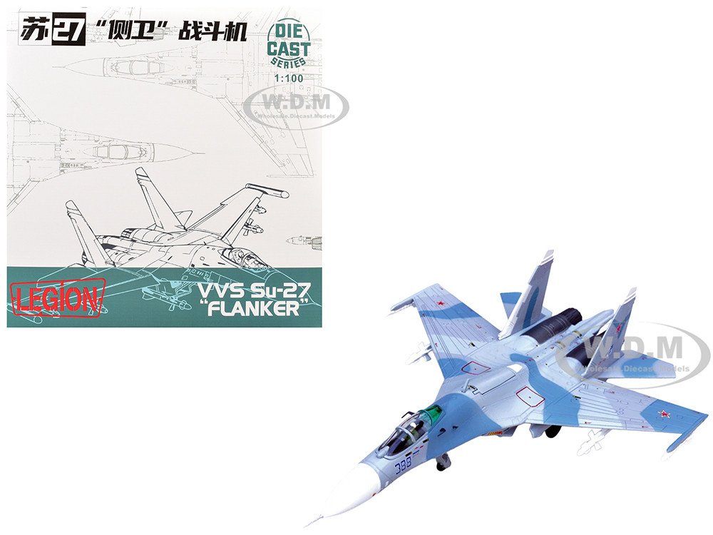 Sukhoi Su-27 Flanker-B Aircraft "Blue 388, Paris Air Show" (1989) Soviet Air Force 1/100 Diecast Model Airplane by Legion