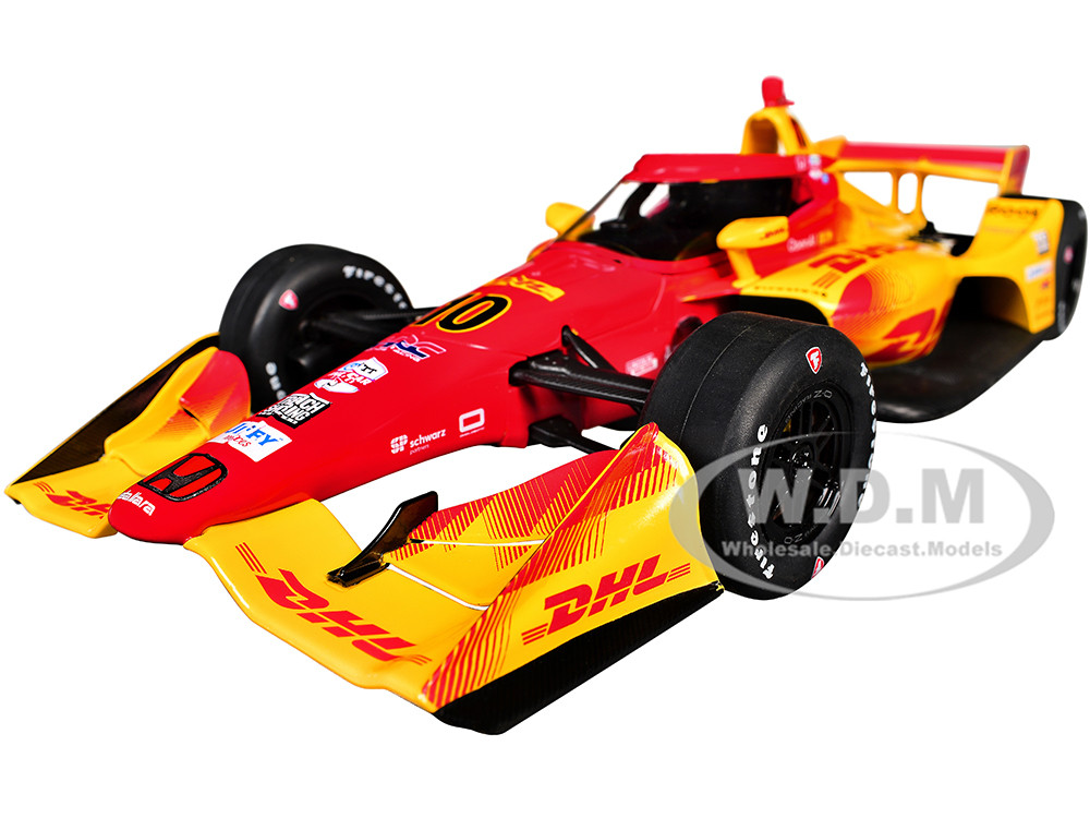 Dallara IndyCar #10 Alex Palou "DHL" Chip Ganassi Racing (Road Course Configuration) Champion "NTT IndyCar Series" (2025) 1/18 Diecast Model Car by IX