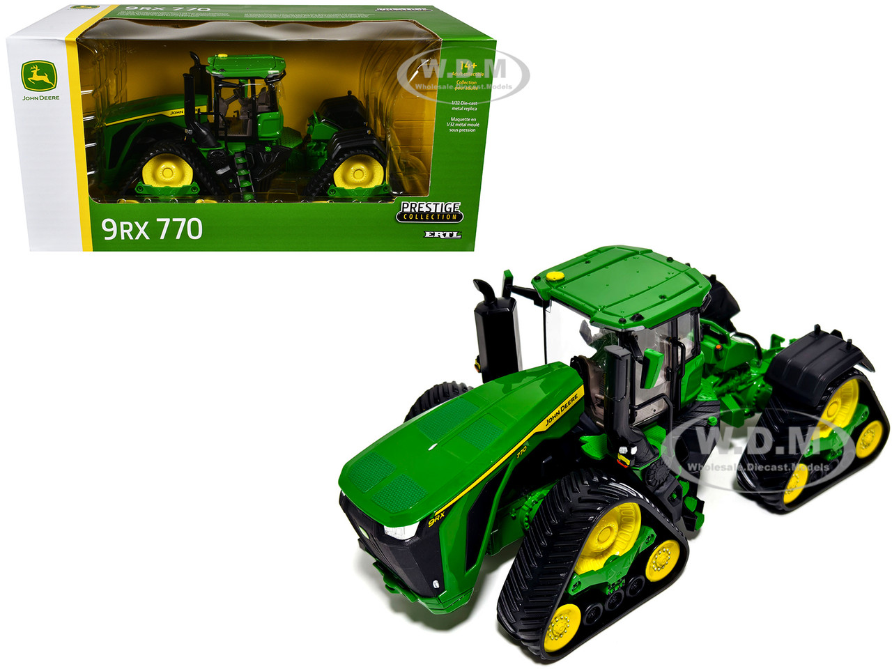 John Deere 4250 Tractor Green with Yellow Stripes "Prestige Collection" Series 1/32 Diecast Model by ERTL TOMY