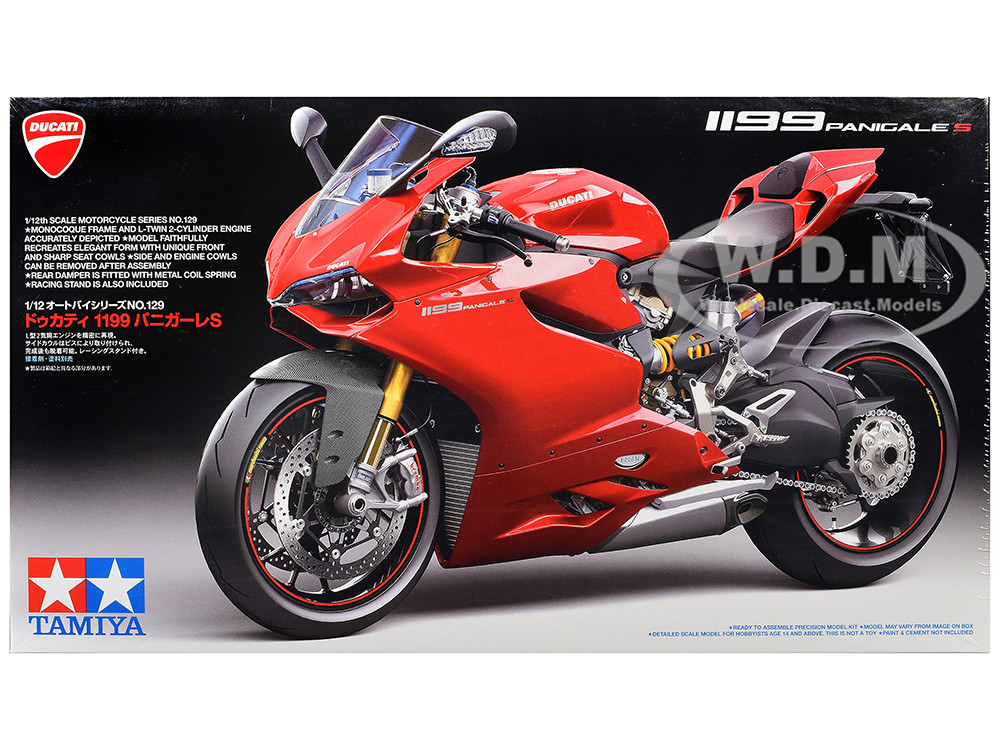 Model Kit Ducati 1199 Panigale S Motorcycle 1/12 Scale Model by Tamiya