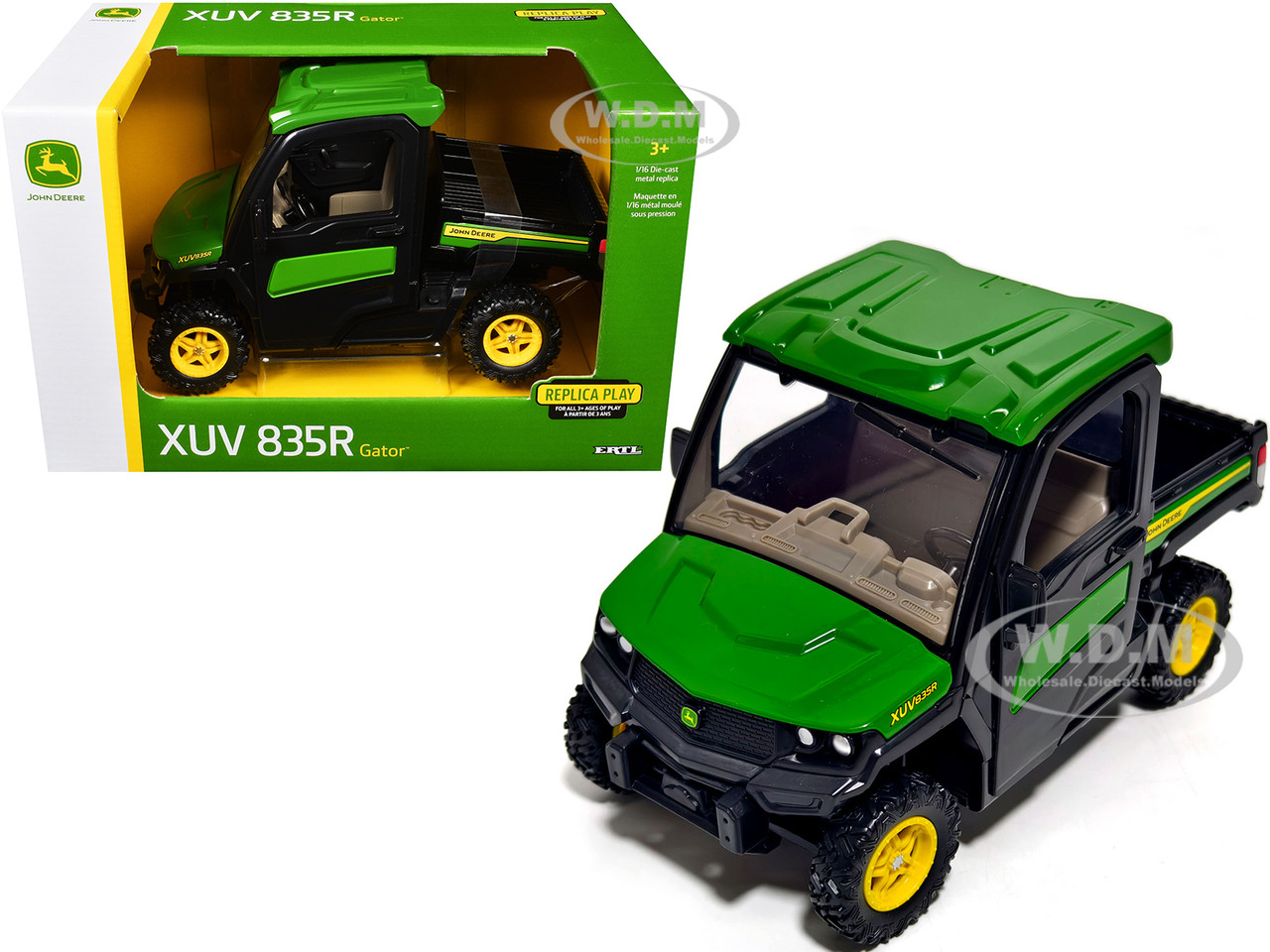 John Deere XUV835R Gator Utility Vehicle Green "Replica Play" Series 1/16 Diecast Model by ERTL TOMY