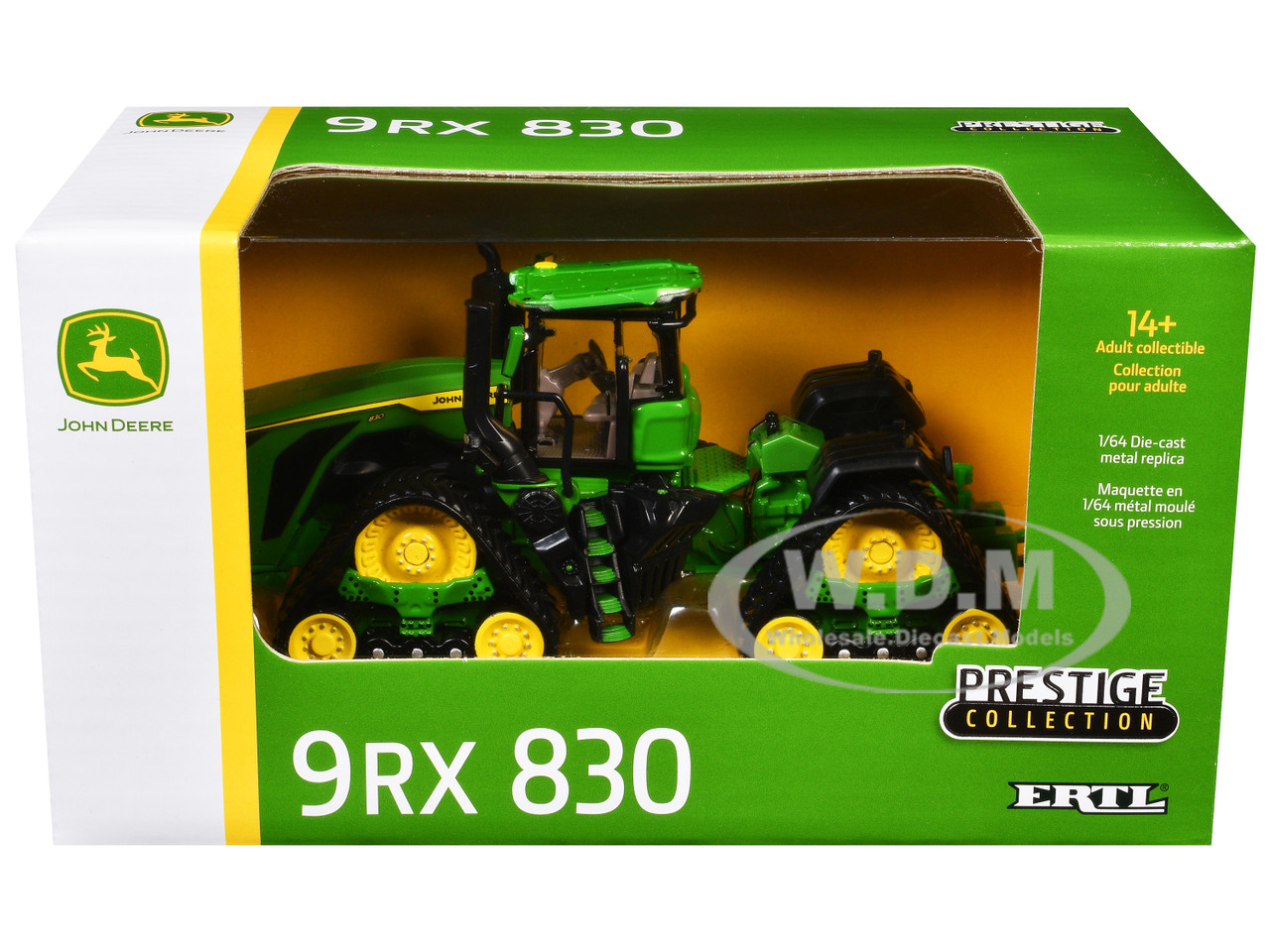 John Deere 9RX 830 Tractor Green "Prestige Collection" Series 1/64 Diecast Model by ERTL TOMY