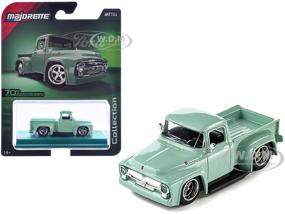 1956 Ford F-100 Pickup Truck Light "Collection" Series Green 1:64 model Majorette