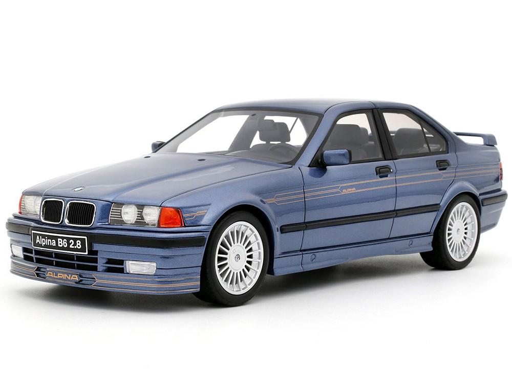 1992 BMW Alpina B6 2.8 Alpina Blue Metallic Limited Edition to 2500 pieces Worldwide 1/18 Model Car by Otto Mobile