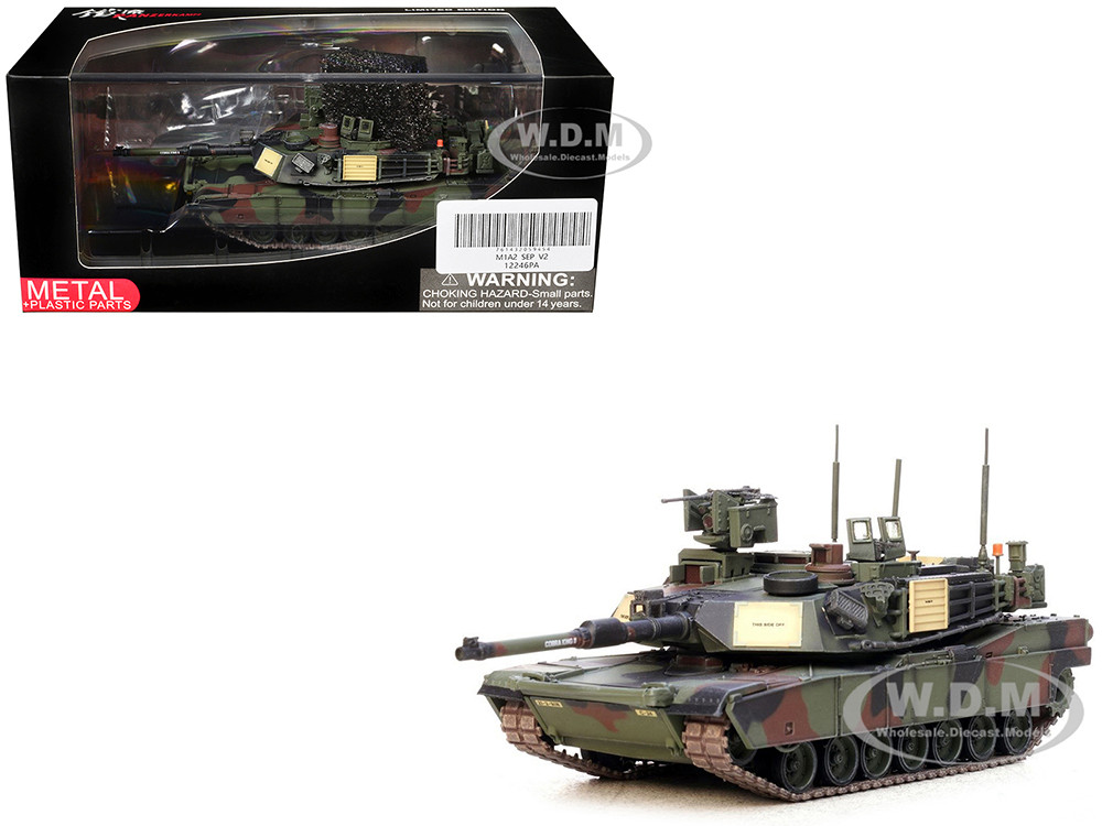 General Dynamics M1A2 SEP V2 Abrams Tank "2nd Battalion, 9th Infantry Regiment, 2nd Infantry Division, South Korea" United States Army 1/72 Diecast Mo
