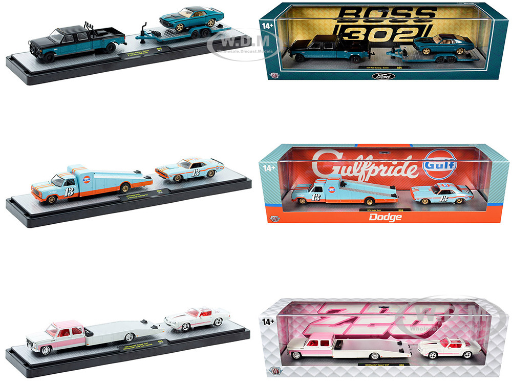 Auto Haulers Set of 3 Trucks Release 99 Limited Edition to 7600 pieces Worldwide 1/64 Diecast Models by M2 Machines