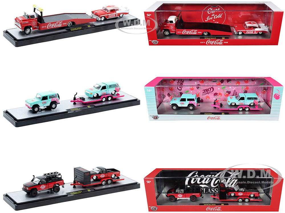 Auto Haulers "Coca-Cola" Set of 3 pieces Release S03 Limited Edition to 4800 pieces Worldwide 1/64 Diecast Models by M2 Machines