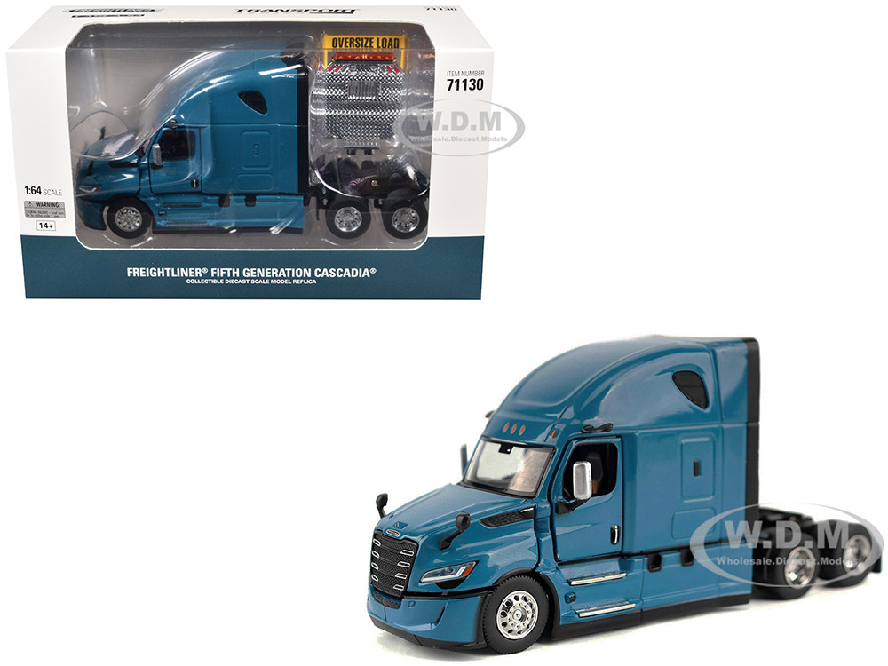 2025 Freightliner Cascadia Gen-5 Sleeper Cab Truck Tractor Signature Blue "Transport Series" 1/64 Diecast Model by Diecast Masters