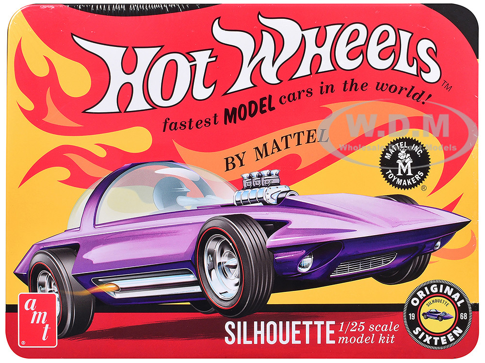Skill 2 Model Kit Hot Wheels Silhouette with Collector Tin 1/25 Scale Model by AMT