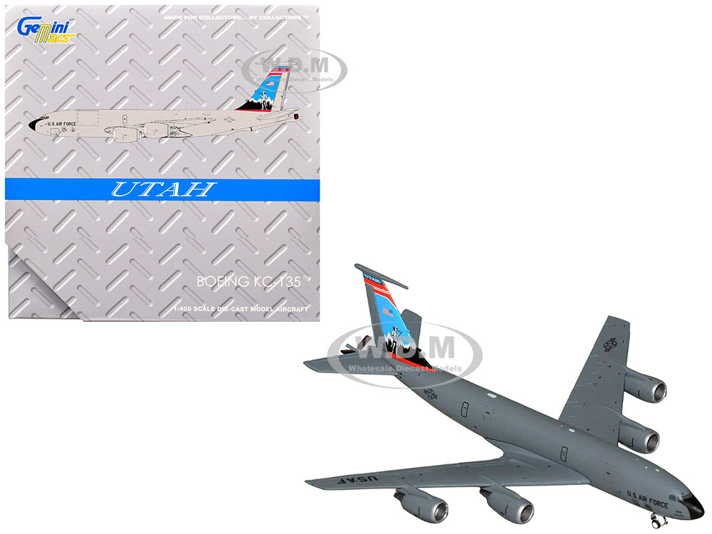 Boeing KC-135R Stratotanker Aircraft "Utah Air National Guard" United States Air Force (61-0275) Gray "Gemini Macs" Series 1/400 Diecast Model Airplan