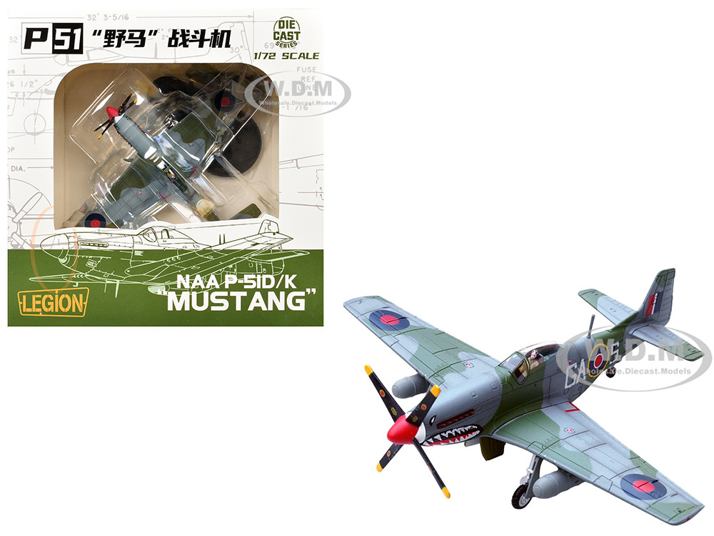 North American Mustang Mk.IV Aircraft "KH774, F/L Ellis Blanchford, No. 112 'Shark' Squadron, 239 Wing, Italy" (1945) Royal Air Force 1/72 Diecast Mod
