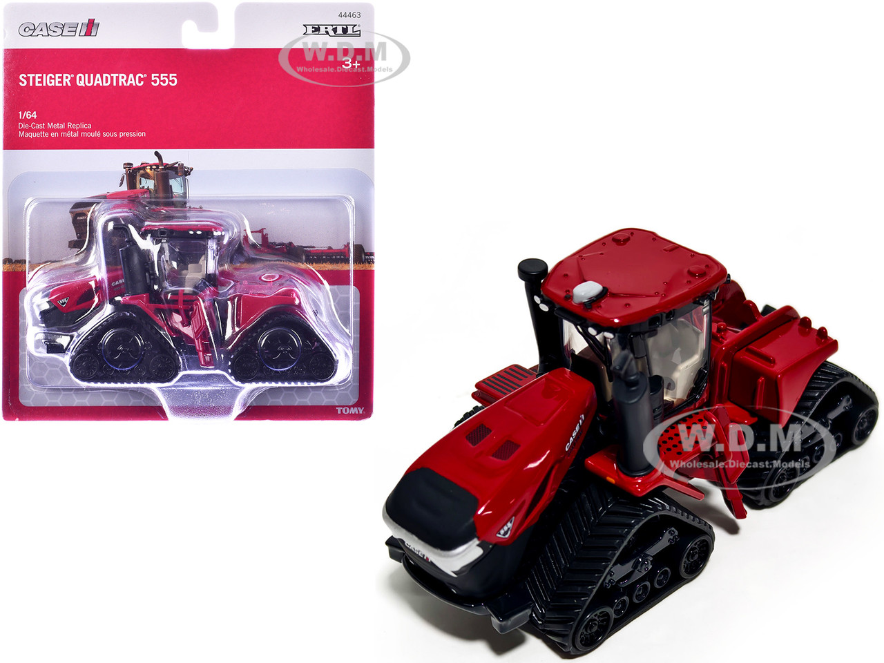Ertl Tomy 1:64 Case IH Steiger Quadtrac 555 Tractor with Tracks Red 1/64 Diecast Model by ERTL TOMY