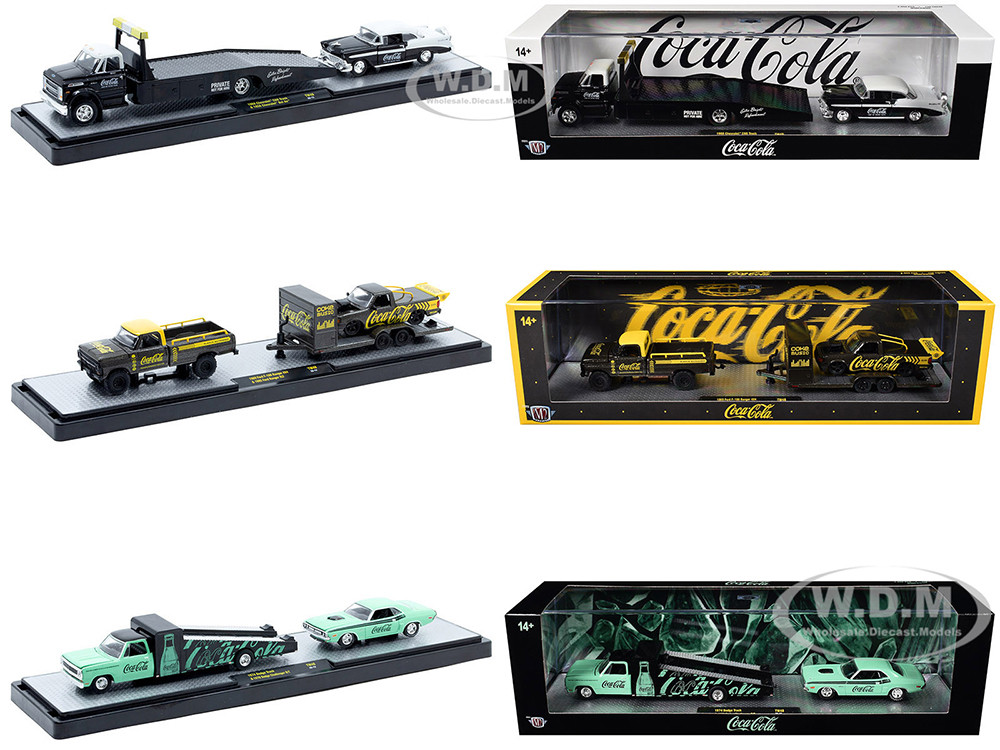 Auto Haulers "Coca-Cola" Set of 3 pieces Release 48 Limited Edition to 4800 pieces Worldwide 1/64 Diecast Models by M2 Machines