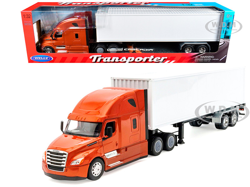 Freightliner Cascadia Truck Bronze Metallic with White Container