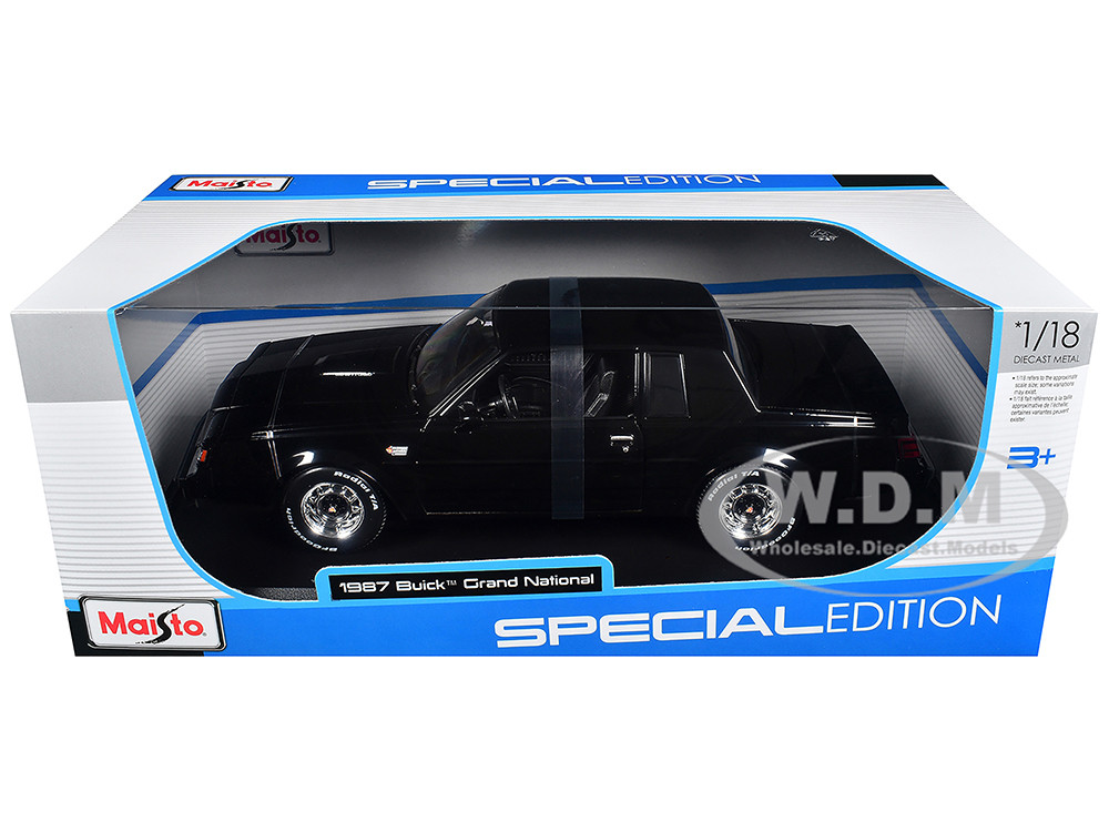 1987 Buick Grand National Black "Special Edition" Series 1/18 Diecast Model Car by Maisto