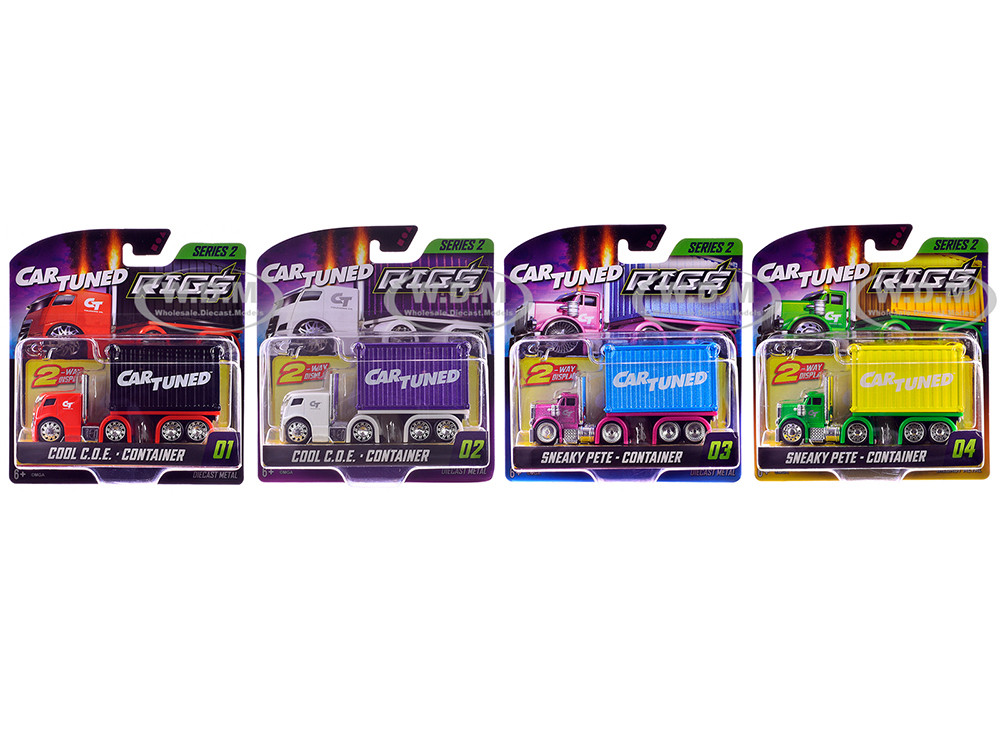 "Rigs" Container Case Series 2 Set of 4 Pieces Diecast Model Cars by CarTuned